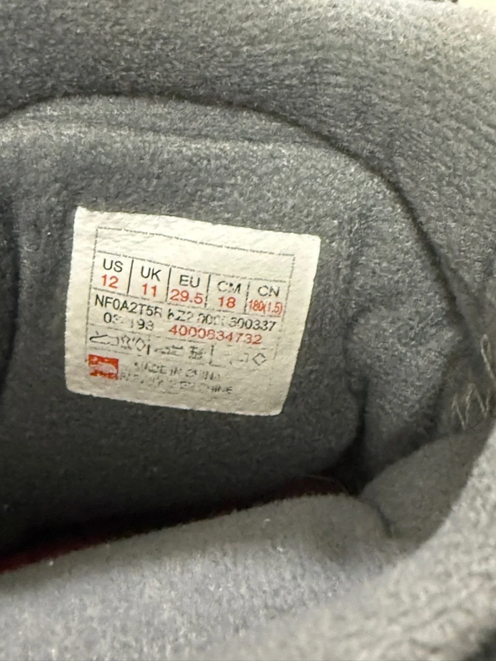 The North Face Waterproof Snow Boots Kids US 12 Black Winter